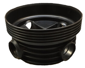 MIDAS Dno šachtové PP 600/200, sběrné typ X , bez těsnění , černé p1625