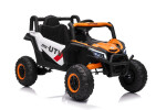 Mamido Elektrické autíčko Buggy Madman bílé | UTV-MX 4x4 | EVA kola | 12V 10Ah | EKO kůže
