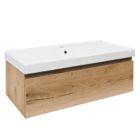 Koupelnová skříňka s umyvadlem SAT B-WAY 99x30x45 cm dub mat BWAY100OAKU1 BWAY100OAKU1