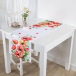 Běhoun s potiskem ČERVENÉ VLČÍ MÁKY 40 x 110 cm