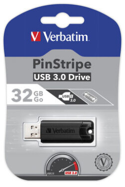 Verbatim PinStripe černá Flash disk USB 3.0