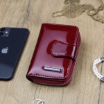 Dámská malá elegantní kožená peněženka Seereena, červená