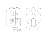 RAVAK - Plan Baterie pod omítku, pro 2 spotřebiče, chrom X070510