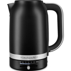 KitchenAid 5KEK1701EBM rychlovarná konvice matně černá, 1,7 l, 2400 W, regulace teploty 50-100 °C, Keep Warm, nerezová