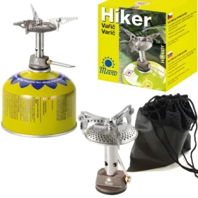 Meva HIKER / Plynový vařič / na plynové kartuše (ventil i závit) / Výkon 2,4 kW / Hmotnost 70 g / Extrémně lehký