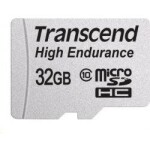 Transcend High Endurance 32GB / MicroSDHC / Průmyslová paměťová karta / MLC / Class 10 / R: 21MBps / W: 20MBps / + SD ad (TS32GUSDHC10V)