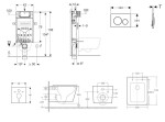 GEBERIT - Kombifix Set předstěnové instalace, klozetu Arkas I a sedátka softclose, tlačítko Sigma20, matná černá/černá SANI15CA5166