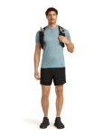 ICEBREAKER Mens Mer 125 Cool-Lite Speed SS Quarter Zip, Flint Blue velikost: M