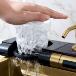 REA - Multifunkční ocelový dřez 10 v 1 Alonzo Brush Gold ZLE-06419