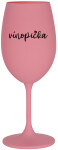 VÍNOPIČKA růžová sklenice na víno 350 ml