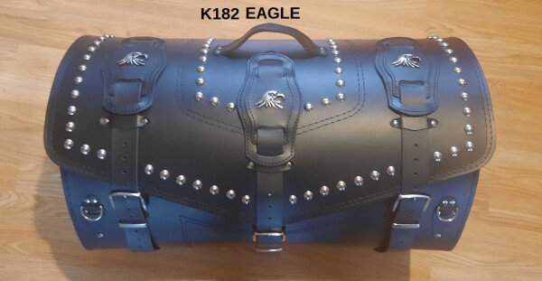 Kožený moto kufr K182 Eagle se zámkem, 62x30x33cm boční