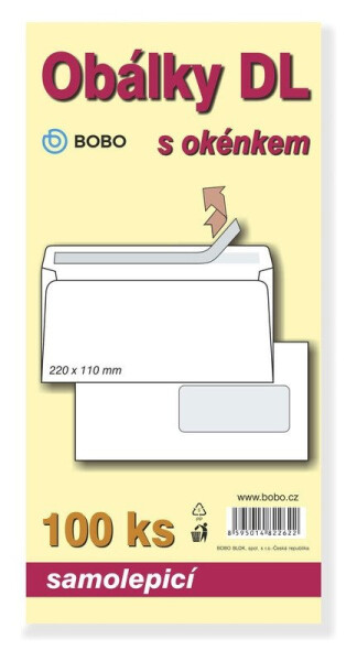 Obálky DL samolepicí s okénkem (bal. 100ks)