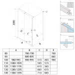 REA/S - Sprchová kabina Montana Gold Brush 100x100 KPL-K2509