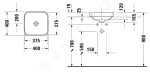 DURAVIT - Happy D.2 Plus Umyvadlová mísa zápustná 400x400 mm, WonderGliss, bílá 23594000001