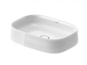 DURAVIT - Zencha Umyvadlo na desku 55x39 cm, bez přepadu, DuraCeram, WonderGliss, bílá 23735500791