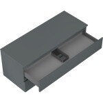 MEXEN/S - Orio koupelnová skříňka pod umyvadlo 120 cm s deskou, 2 zásuvky, grafit mat 91A10-12047-2-BFFC66