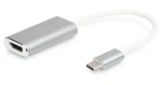 Digitus USB-C - HDMI bílá / Adaptér / 4K 30 Hz / Dolby Surround / hliníkové pouzdro (DA-70836)