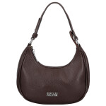 Trendy dámská koženková kabelka na rameno Tricia, tmavě hnědá