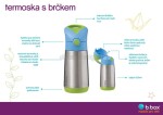 B.box 500703 Termoska na pití s brčkem 350 ml - lilac pop