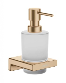 HANSGROHE - AddStoris Dávkovač mýdla s držákem, matné sklo/kartáčovaný bronz 41745140