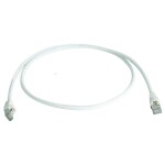 Telegärtner 100008658 RJ45 síťové kabely, propojovací kabely CAT 6A S/FTP 5.0 m bílá samozhášecí, S průchodkou chránící proti zlomení 1 ks