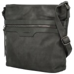 Trendy dámská koženková crossbody kabelka Hazel, šedá