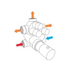 Mereo Sprchová sada s podomítkovou baterií - 3 cestná - oválný kryt CB60157TB4