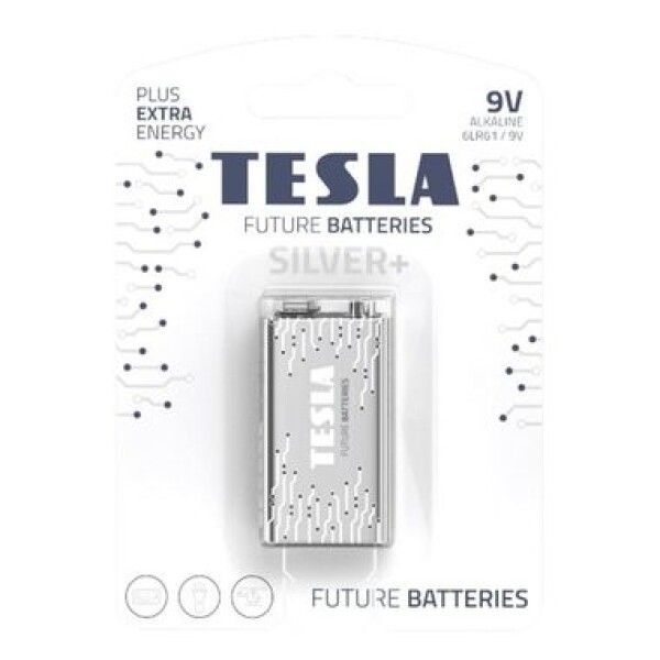 TESLA SILVER+ alkalická baterie 9V (6LR61) 1 ks / blister (1099137211)