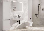 HANSGROHE - Tecturis E Umyvadlová baterie s výpustí Push-Open, 3-otvorová instalace, EcoSmart, matná černá 73030670