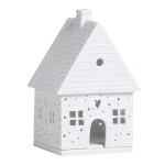 Räder Porcelánový svícen Gingerbread House, bílá barva, porcelán