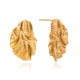 ELENYS Golden Knot – pozlacené náušnice 18K žluté zlato