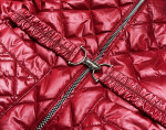 Červená prošívaná dámská bunda páskem model 17099021 Červená BH FOREVER