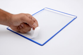 Djois rámeček s kapsou samolepicí, A4, otevřený shora, nepermanentní, žlutý, 5 ks