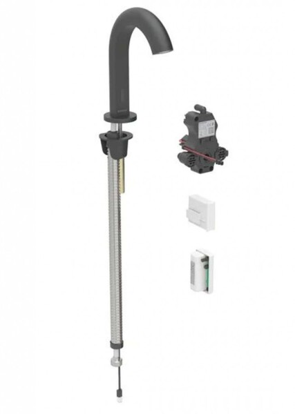 GEBERIT - Piave Elektronický umyvadlový ventil, napájení z generátoru, easy to clean, matná černá 116.185.14.1