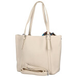 Stylová dámská koženková kabelka na rameno Finlay, krémová