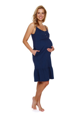 Dámská těhotenská košile 7244 dark blue - Doctornap tmavě modrá XL