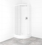 SAT - Set sprchového koutu a vaničky, čtvrtkruh 80x80 cm Multi Basic SIKOBKMUS80CH0 SIKOBKMUS80CH0