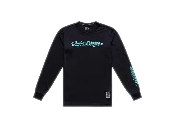 Troy Lee Designs Skyline Ride pánský dres s dlouhým rukávem Signature Black/Real Teal vel. S
