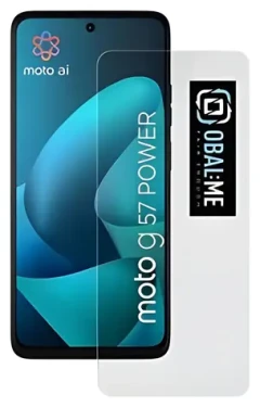 OBAL:ME Motorola G57 Power čirá / Tvrzené sklo / 2.5D (57983130197)