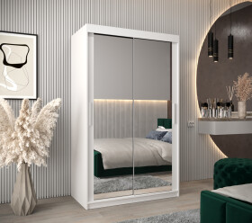 Šatní skříň Abi T3 Barva korpusu: Bílá, Rozměry: 120 cm, Dveře: Bílá