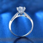 Royal Fashion stříbrný prsten HA-XJZ014-SILVER-MOISSANITE-ZIRCON Velikost: 7 (EU: 54-56)