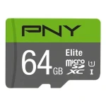 PNY Elite microSDXC 64GB / Paměťová karta / Class 10 / UHS-I / U1 (P-SDUX64U185GW-GE)