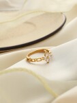 ELENYS Clover – pozlacený prsten 18K žluté zlato Velikost: 6 (EU: 51-53)