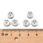 Mosazná rondelka - stříbrná - světle modrá - třída A - ∅ 8 x 3,8 mm - 1 ks