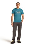Pánské merino tričko s krátkým rukávem ICEBREAKER Mens 150 Tech Lite SS Tee Wild Pack, Topaz velikost: M