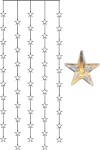 STAR TRADING Světelný LED závěs Star Curtain 90 × 200 cm, stříbrná barva, čirá barva, plast