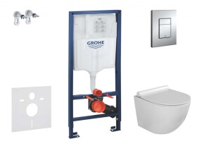 GROHE - Rapid SL Set předstěnové instalace, klozetu Gaia a sedátka softclose, tlačítko Skate Cosmpolitan, chrom SANI11BA1103