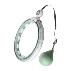 HMS HHM15 Masážní hula hoop se závažím. magnety a počítadlem zelená (5907695552393)