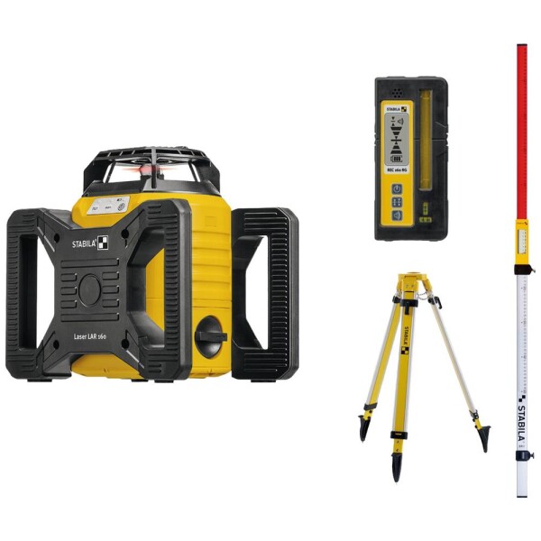 Stabila LAR 160, 7-pcs rotační laser vč. stativu a nivelační tyče 2,4 m, dosah (max.): 600 m
