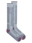 Dámské merino ponožky ICEBREAKER Wmns Merino Ski+ Medium OTC Mountain Contour, Zinc Blue/Grey Plum/Dawn velikost: 41-43 (L)